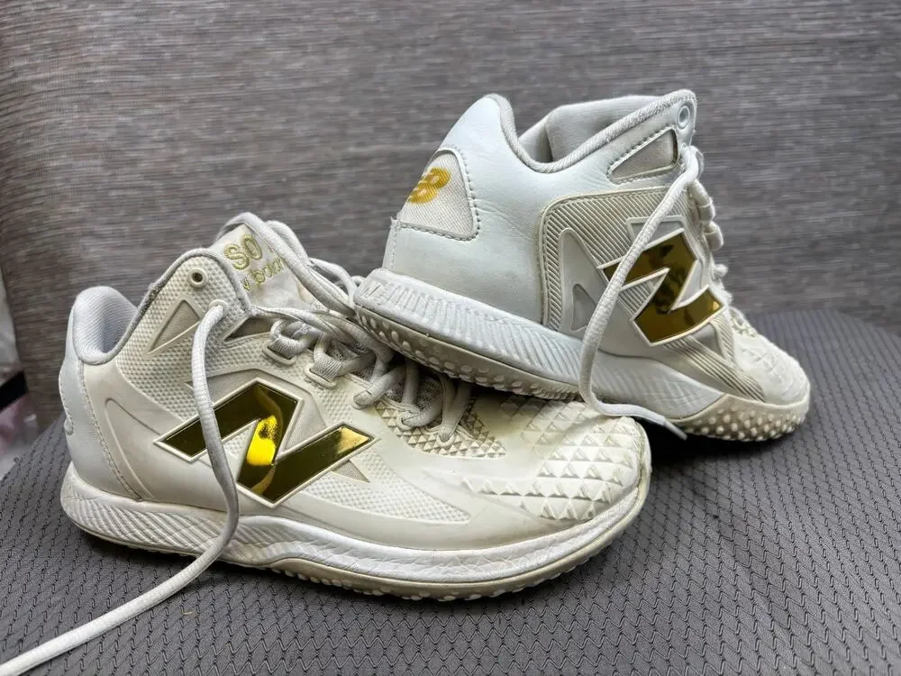 New Balance TSHOWT1 FuelCell Ohtani 1 Trainer Shoes 7.5D White Metallic Gold